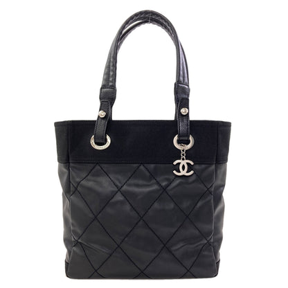 CHANEL Paris Biarritz Tote PM SilverHardware Tote Bag Coating canvas Ladies [Used]