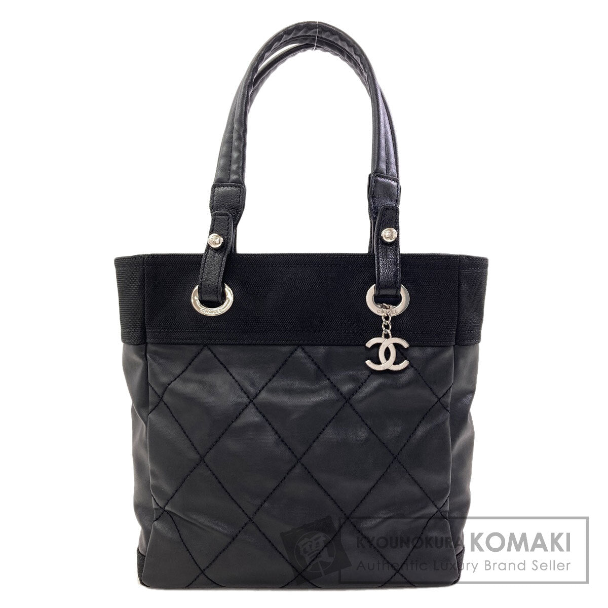 CHANEL Paris Biarritz Tote PM SilverHardware Tote Bag Coating canvas Ladies [Used]