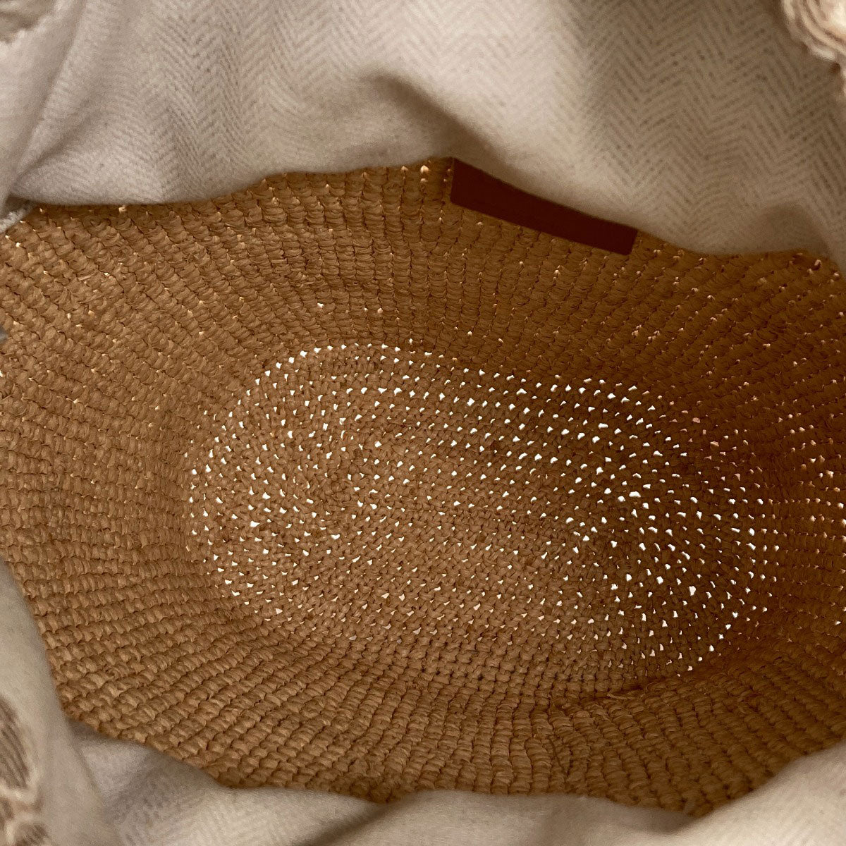 LOEWE Slit Pochette Shoulder Bag Raffia Ladies [Used]