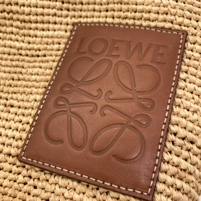 LOEWE Slit Pochette Shoulder Bag Raffia Ladies [Used]