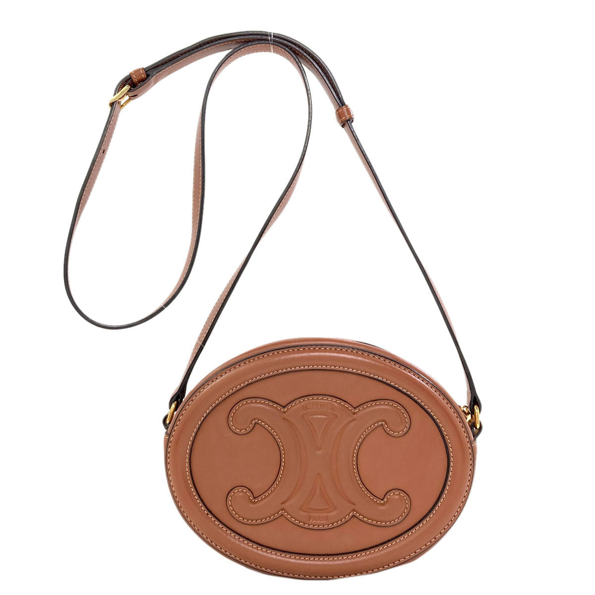 CELINE Oval Purse Cuir Triomphe Shoulder Bag Calf Ladies [Used]