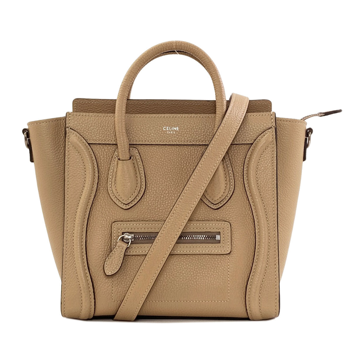 CELINE Luggage nano 2 WAY Handbag Calf Ladies [Used]