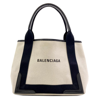 BALENCIAGA 339933 NAVY CABAS Tote Bag Canvas Ladies [Used]