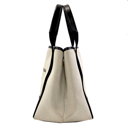 BALENCIAGA 339933 NAVY CABAS Tote Bag Canvas Ladies [Used]