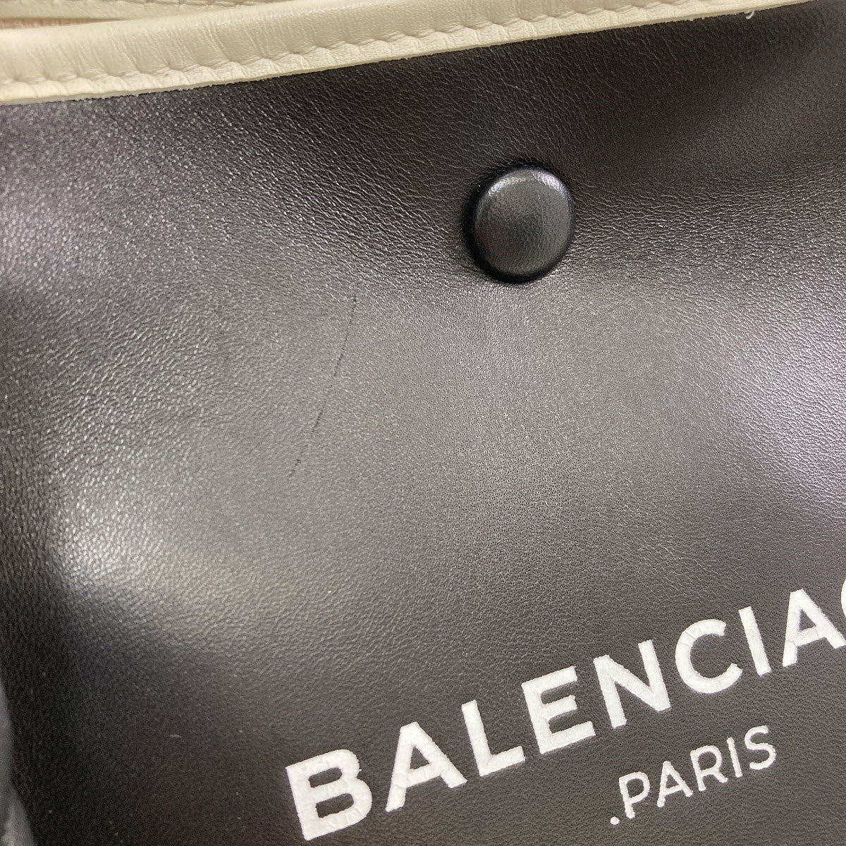 BALENCIAGA 339933 NAVY CABAS Rope Handle Tote Bag Calf Ladies [Used]