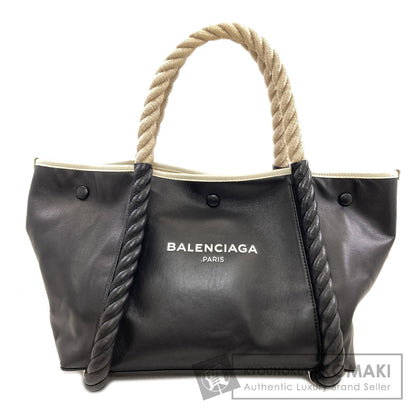 BALENCIAGA 339933 NAVY CABAS Rope Handle Tote Bag Calf Ladies [Used]