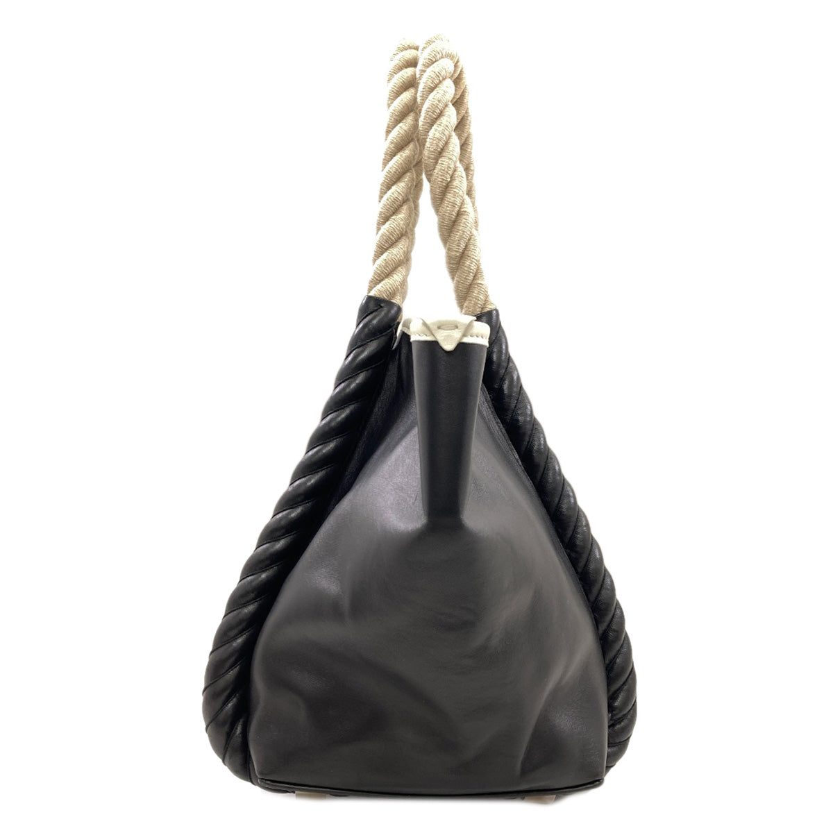 BALENCIAGA 339933 NAVY CABAS Rope Handle Tote Bag Calf Ladies [Used]
