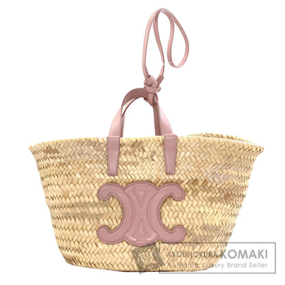 CELINE Classic Panier Triomphe Basket Bag (2-Way) Handbag Raffia Ladies [Used]