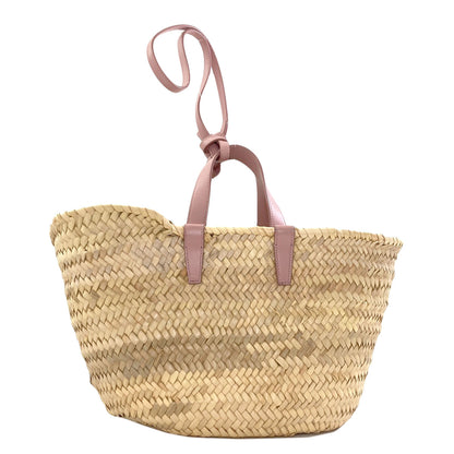 CELINE Classic Panier Triomphe Basket Bag (2-Way) Handbag Raffia Ladies [Used]