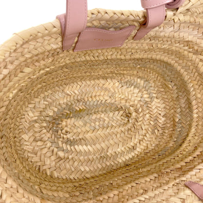 CELINE Classic Panier Triomphe Basket Bag (2-Way) Handbag Raffia Ladies [Used]