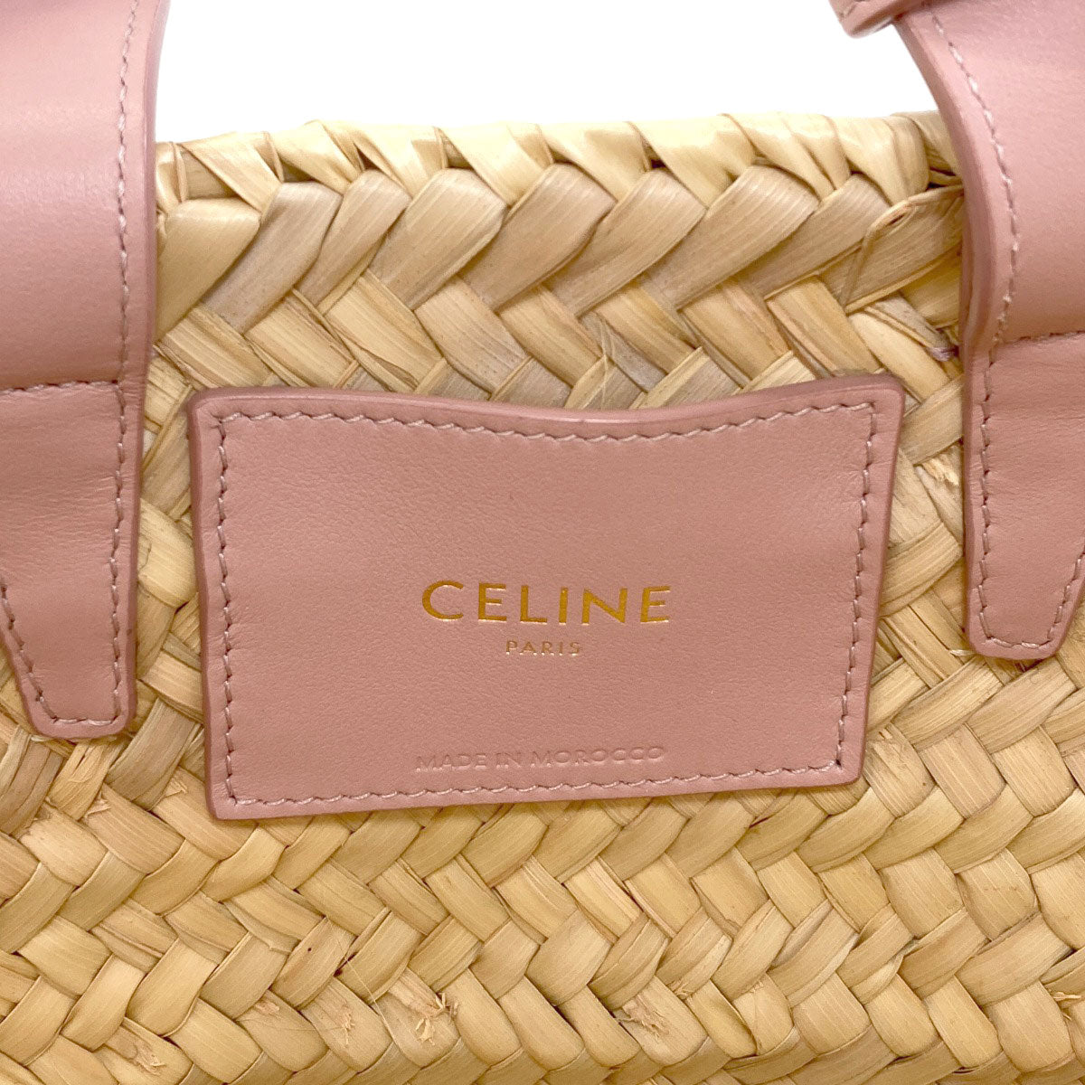 CELINE Classic Panier Triomphe Basket Bag (2-Way) Handbag Raffia Ladies [Used]