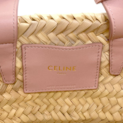 CELINE Classic Panier Triomphe Basket Bag (2-Way) Handbag Raffia Ladies [Used]