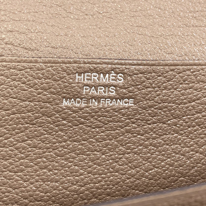 HERMES Bearn soufflet etope SilverHardware Long wallet (with coin pocket) Chevre Ladies [Used]