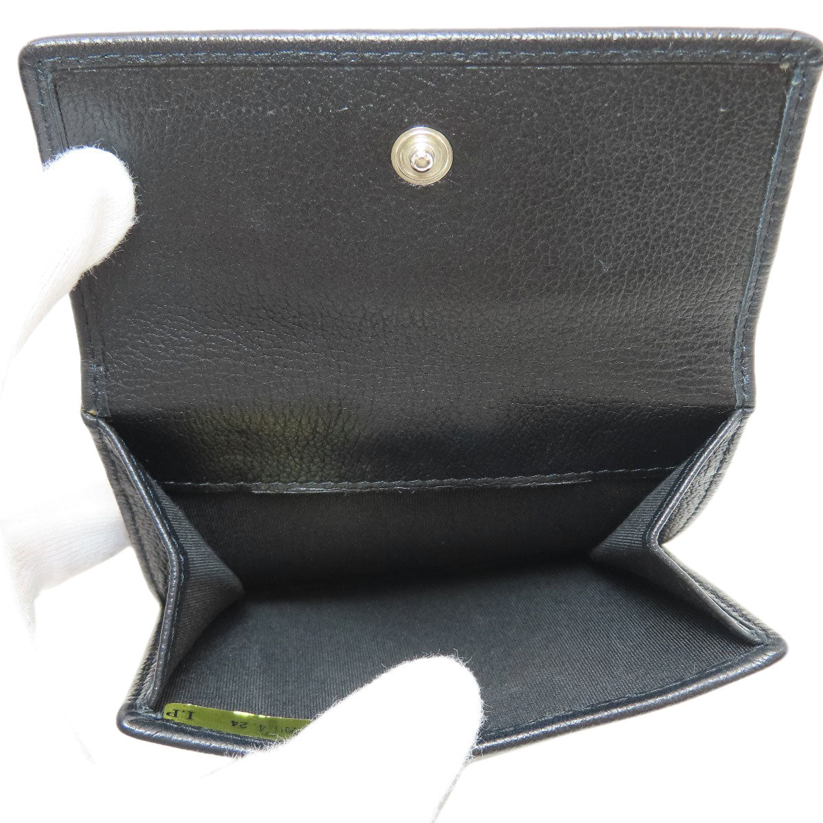 CHANEL Camellia Silver Hardware Bifold Wallet with Coin Pocket Calf Ladies [Used]