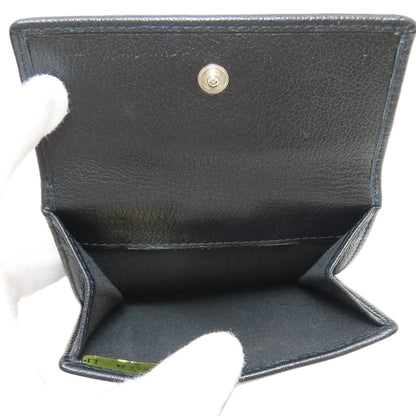 CHANEL Camellia Silver Hardware Bifold Wallet with Coin Pocket Calf Ladies [Used]
