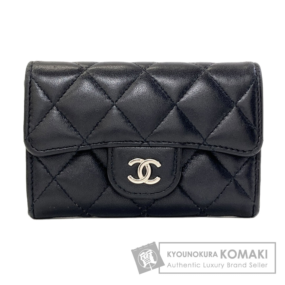 CHANEL Matelasse COCO Mark SilverHardwareHardware Card Case Lambskin Ladies [Used]