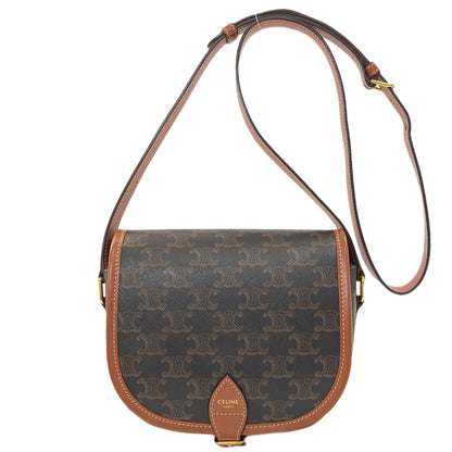 CELINE Long Shoulder Triomphe Shoulder Bag PVC Ladies [Used]