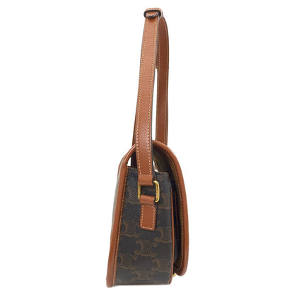 CELINE Long Shoulder Triomphe Shoulder Bag PVC Ladies [Used]