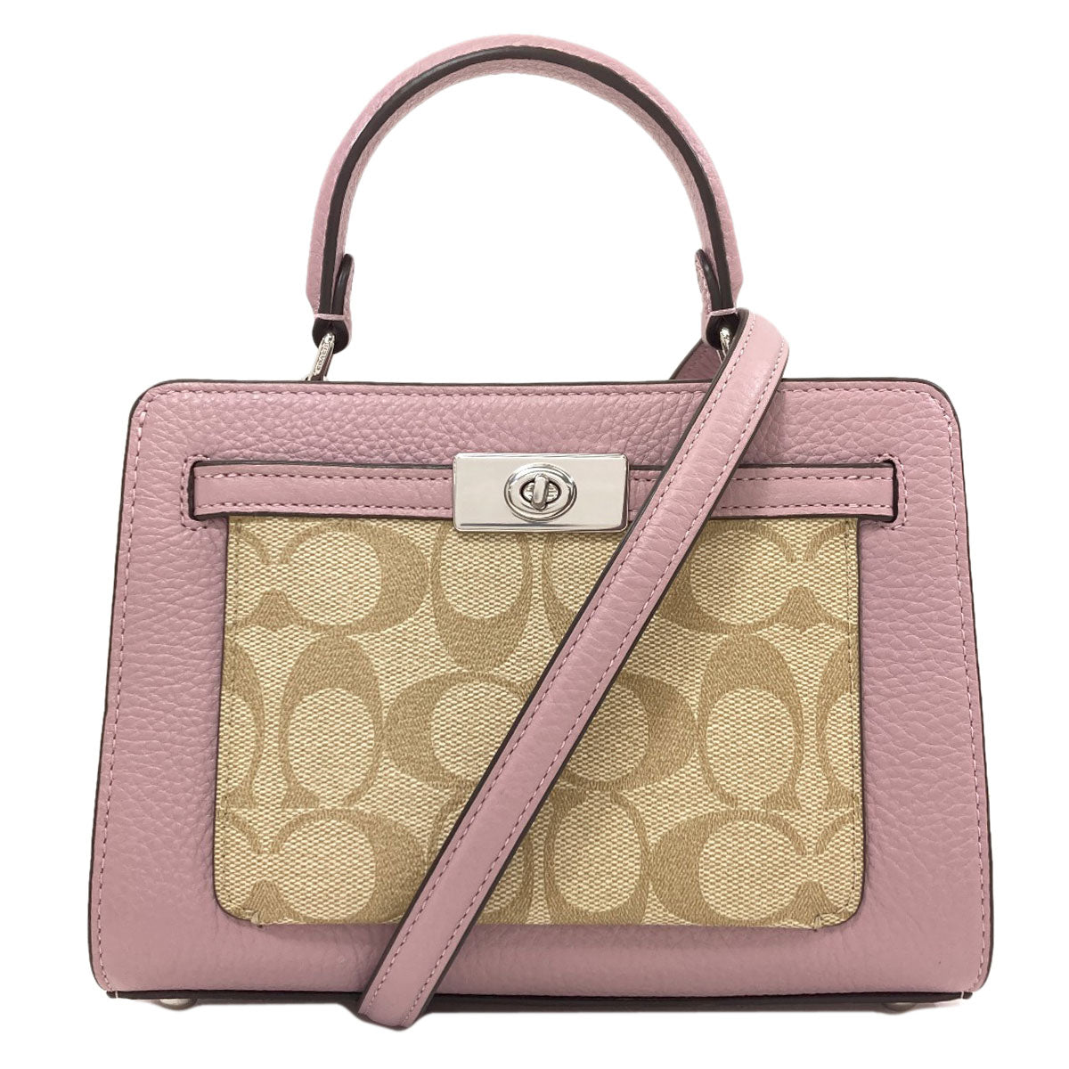COACH CC977 Signature 2WAY Handbag PVC LeatherLadies [Used]