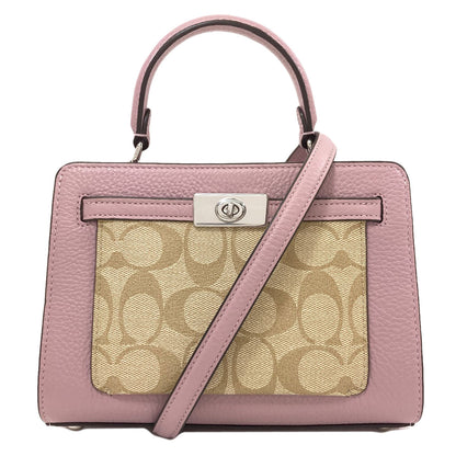 COACH CC977 Signature 2WAY Handbag PVC LeatherLadies [Used]