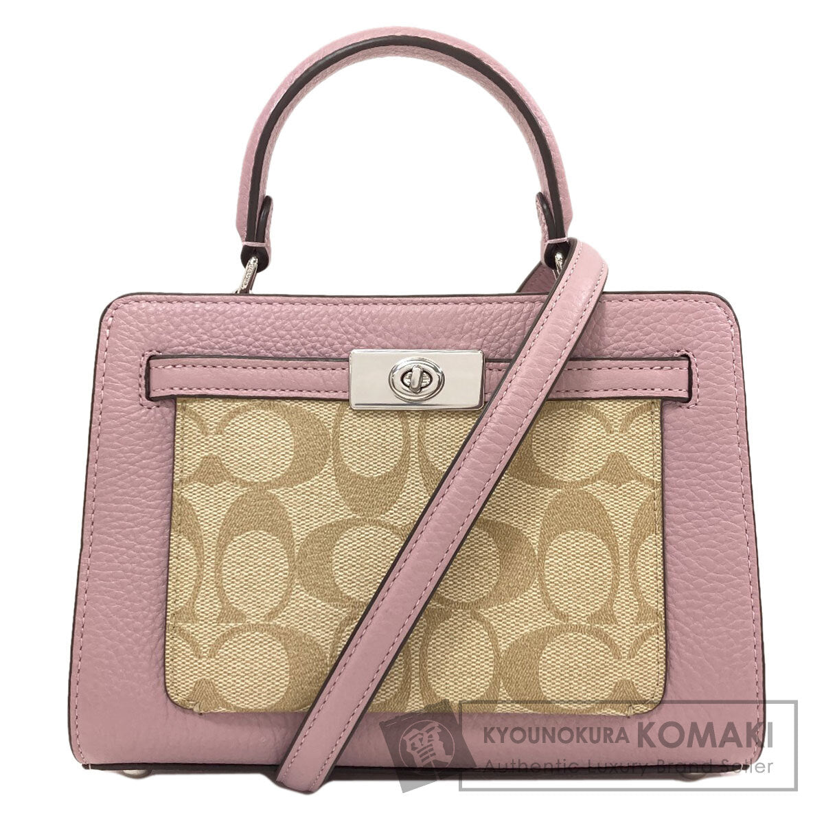 COACH CC977 Signature 2WAY Handbag PVC LeatherLadies [Used]