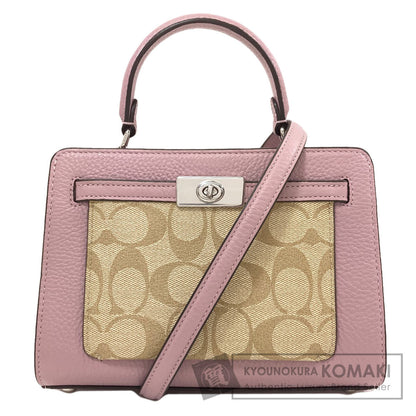 COACH CC977 Signature 2WAY Handbag PVC LeatherLadies [Used]
