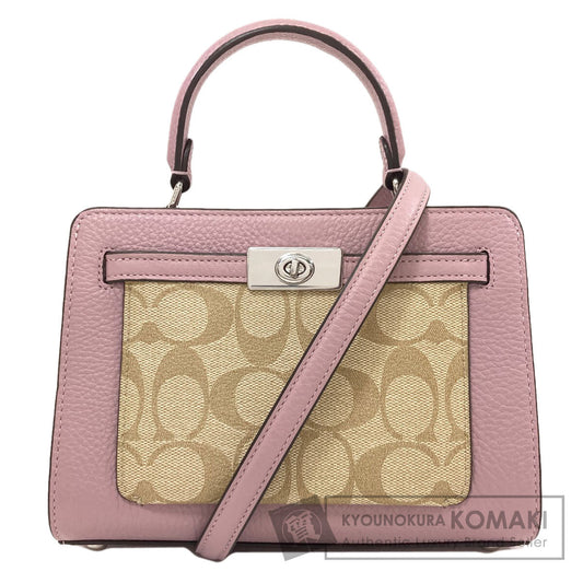 COACH CC977 Signature 2WAY Handbag PVC LeatherLadies [Used]