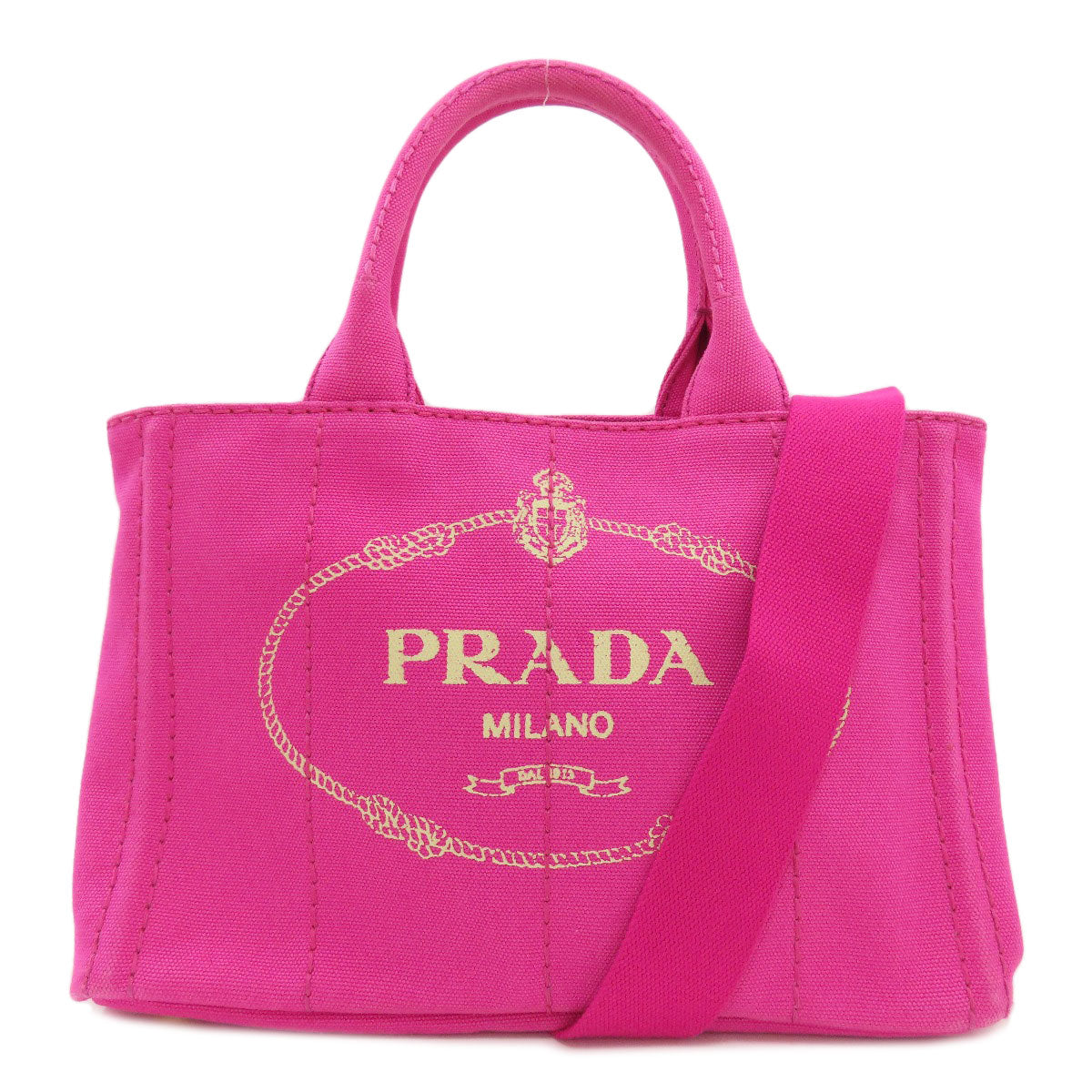 PRADA 1BG439 Canapa Mini 2WAY Handbag Canvas Ladies [Used]