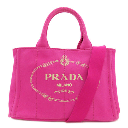 PRADA 1BG439 Canapa Mini 2WAY Handbag Canvas Ladies [Used]