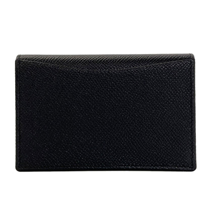 BVLGARI logo Card Case Leather Ladies [Used]
