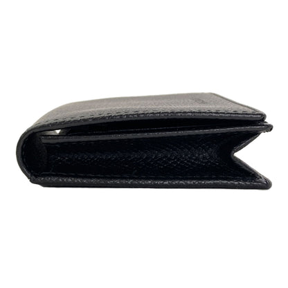 BVLGARI logo Card Case Leather Ladies [Used]