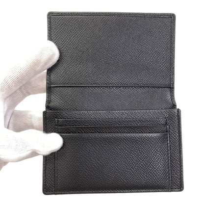 BVLGARI logo Card Case Leather Ladies [Used]