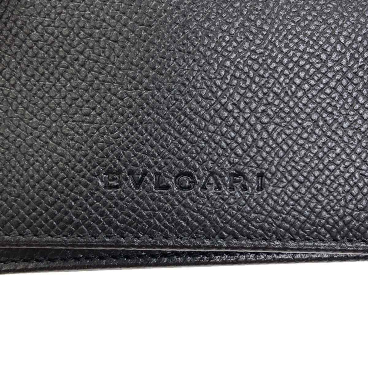 BVLGARI logo Card Case Leather Ladies [Used]