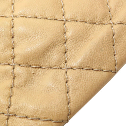 CHANEL COCO Mark Wild Stitch SilverHardware Shoulder Bag Calf Ladies [Used]