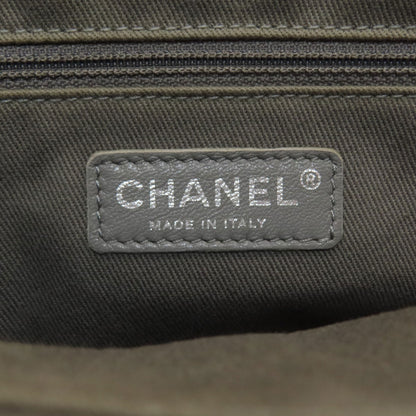 CHANEL COCO Mark Wild Stitch SilverHardware Shoulder Bag Calf Ladies [Used]