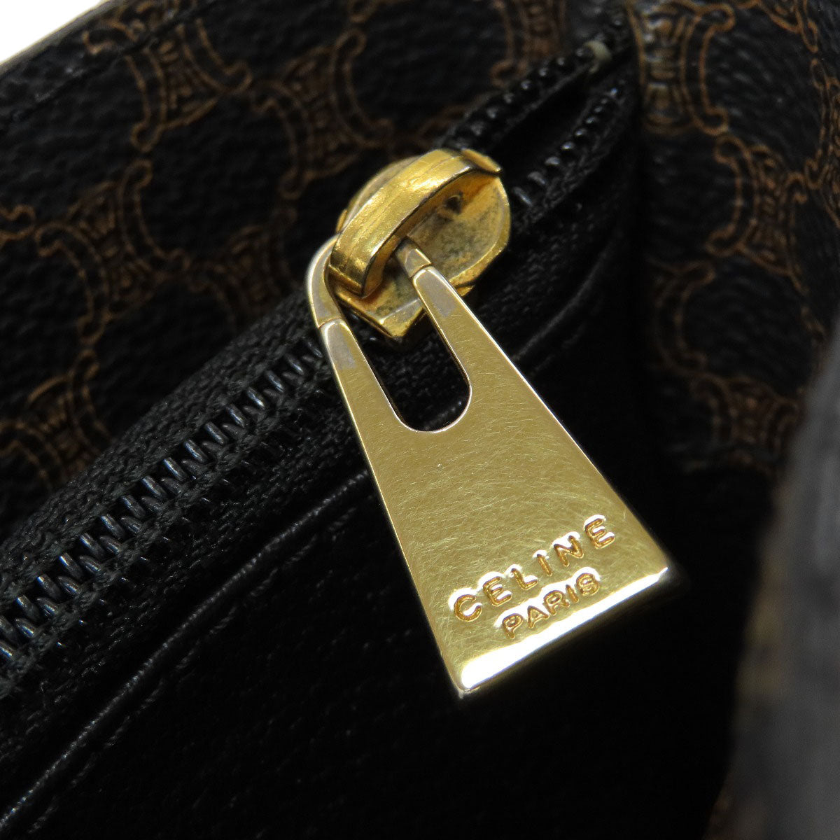 CELINE Macadam pattern Tote Bag Leather Ladies [Used]