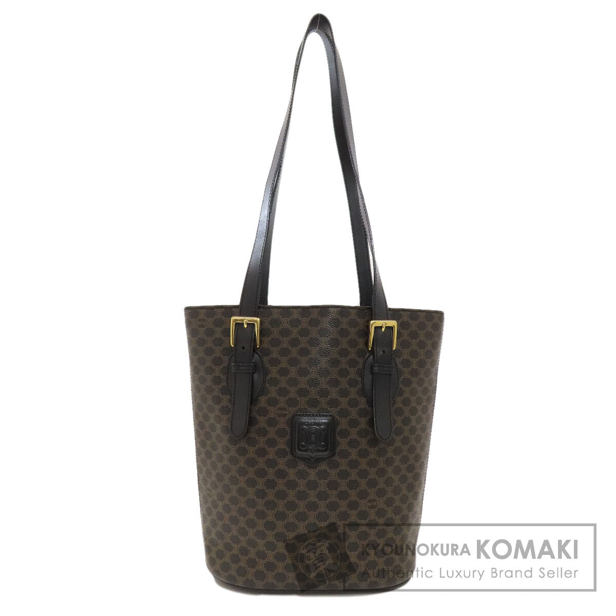CELINE Macadam pattern Tote Bag Leather Ladies [Used]