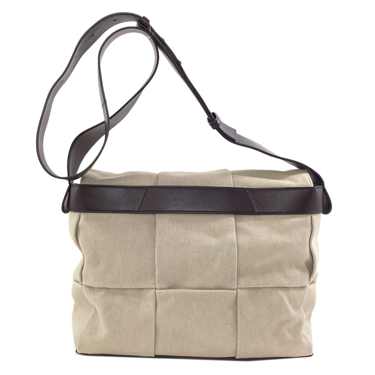 BOTTEGA VENETA Arco Flap Messenger Shoulder Bag Canvas LeatherLadies [Used]