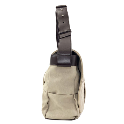 BOTTEGA VENETA Arco Flap Messenger Shoulder Bag Canvas LeatherLadies [Used]