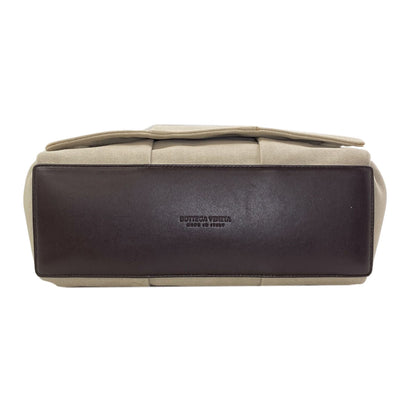 BOTTEGA VENETA Arco Flap Messenger Shoulder Bag Canvas LeatherLadies [Used]