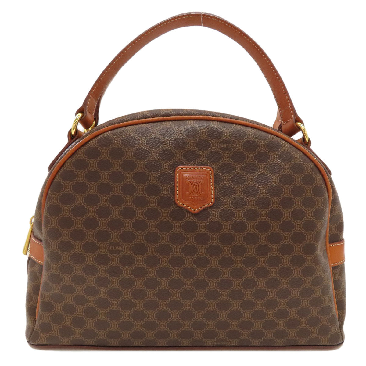 CELINE Macadam pattern Triomphe Handbag PVC Ladies [Used]