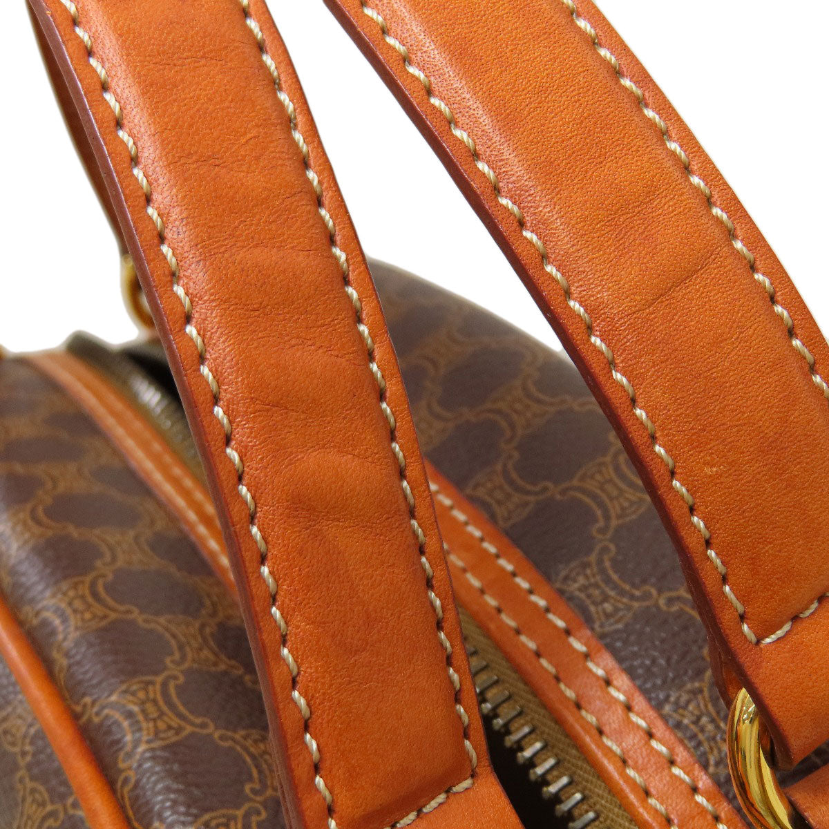 CELINE Macadam pattern Triomphe Handbag PVC Ladies [Used]