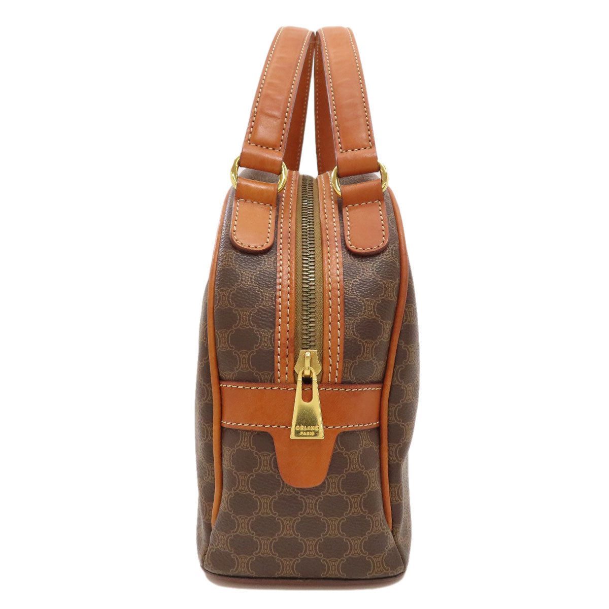 CELINE Macadam pattern Triomphe Handbag PVC Ladies [Used]