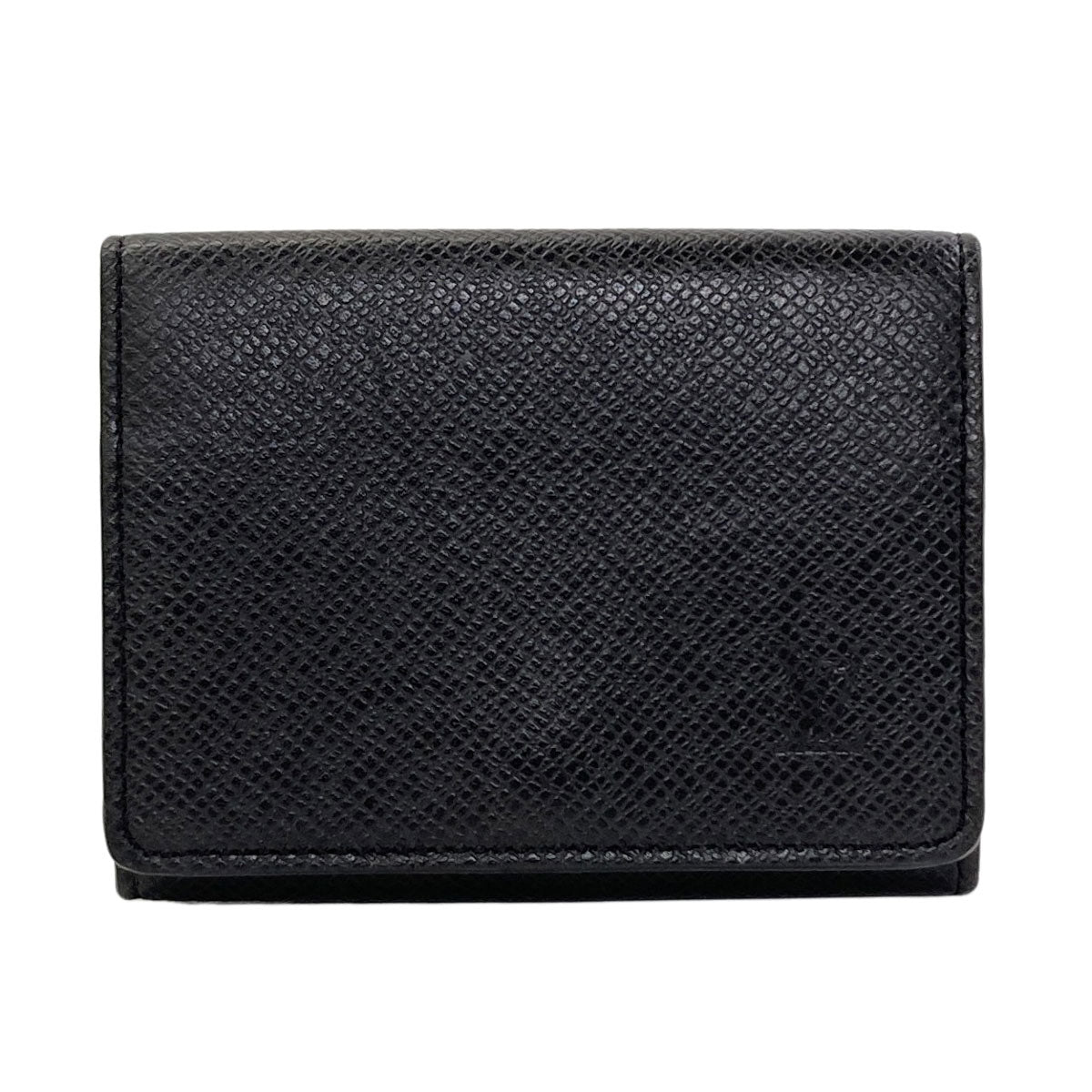 LOUIS VUITTON M64595 Anne Vert Cult De Visit Card Case Taiga Ladies [Used]