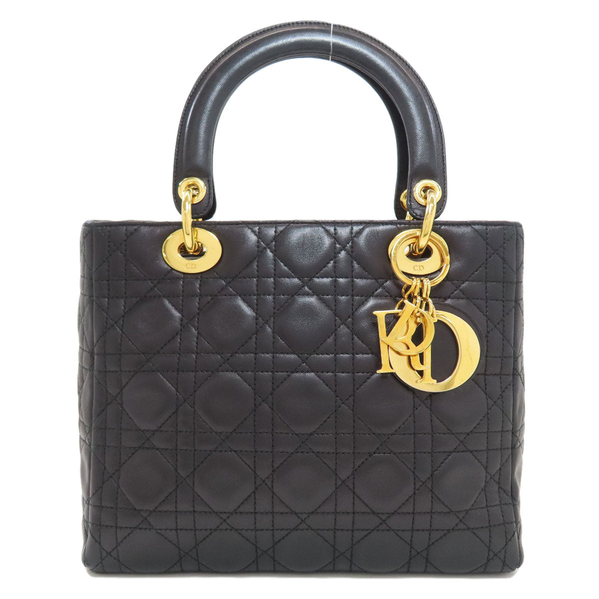 CHRISTIAN DIOR Lady Dior Handbag Lambskin Ladies [Used]