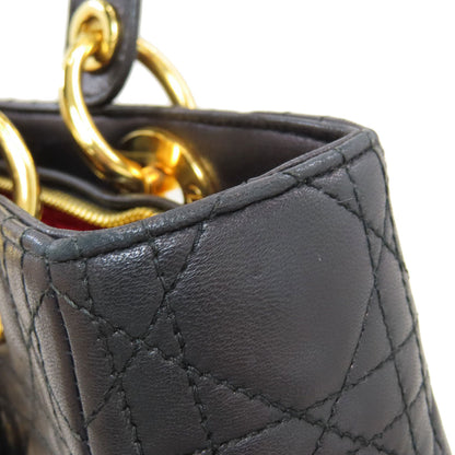 CHRISTIAN DIOR Lady Dior Handbag Lambskin Ladies [Used]