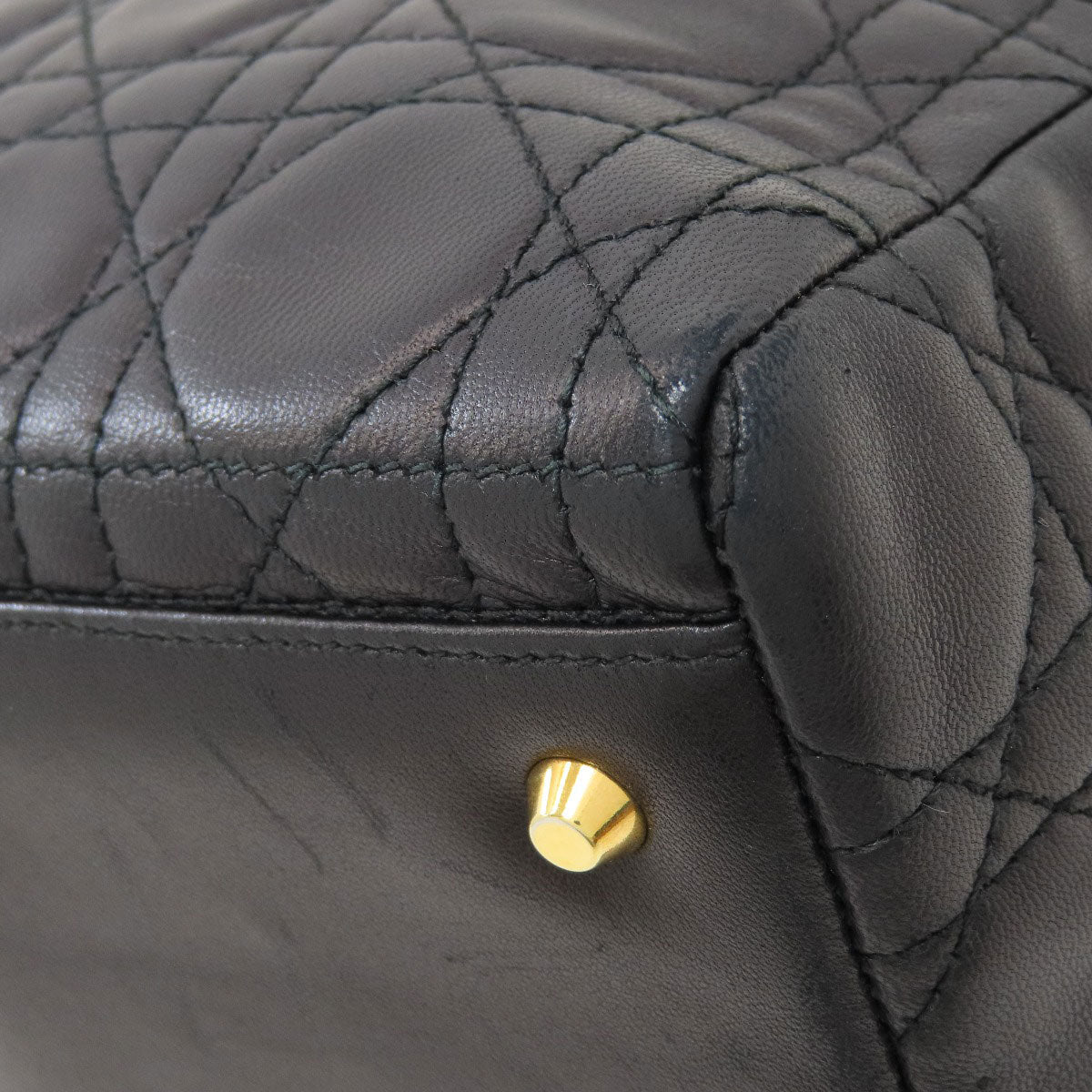 CHRISTIAN DIOR Lady Dior Handbag Lambskin Ladies [Used]