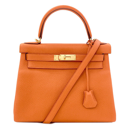 HERMES Kelly 28 Inner stitch GoldHardware Handbag Togo Ladies [Used]