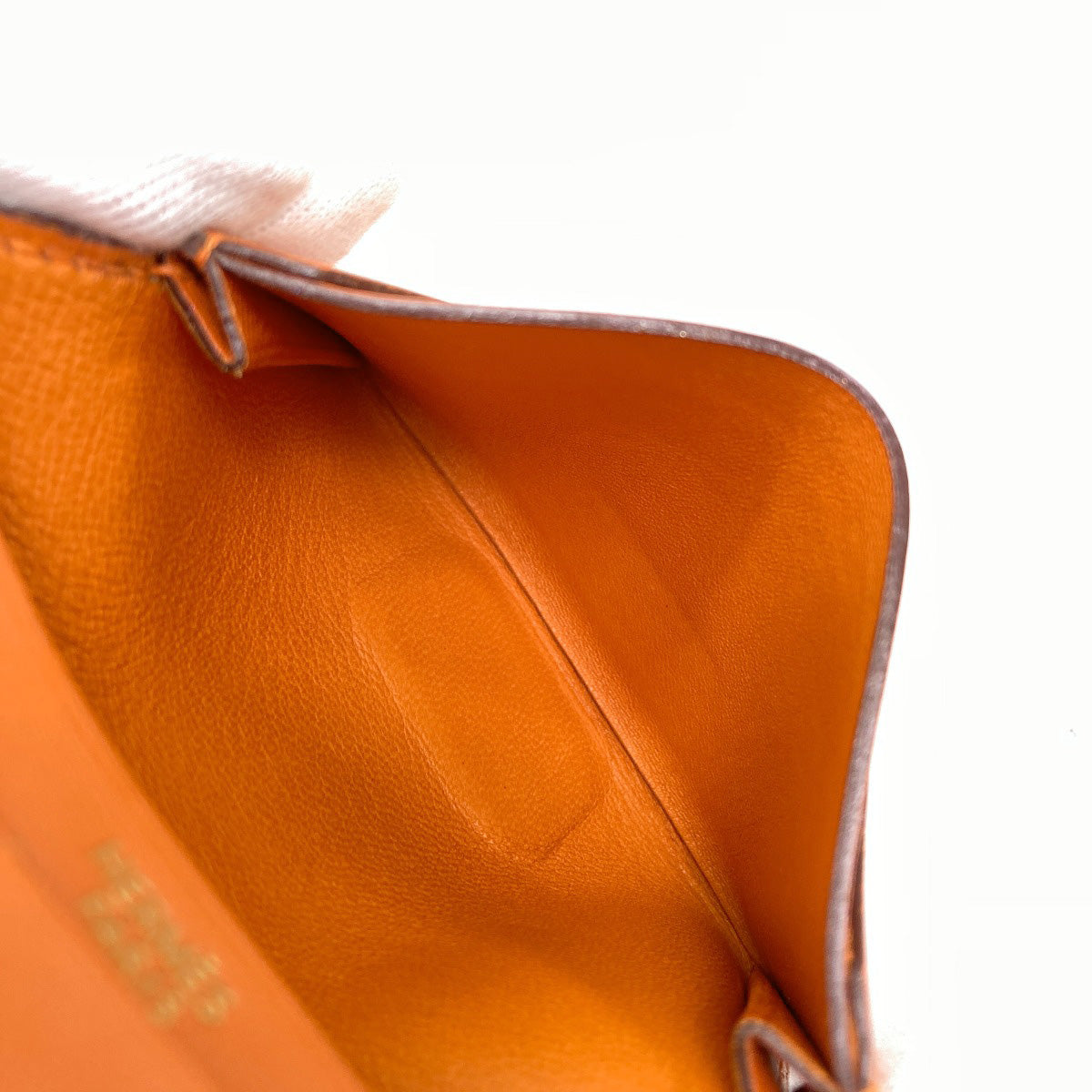 HERMES Bearn Gold Hardware Card Case Calf Ladies [Used]
