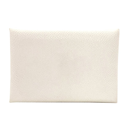 HERMES Calvi SilverHardware Card Case Epsom Ladies [Used]